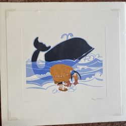 Rie Munoz 2003 WHALE'S WIFE Serigraph Silkscreen Fine Art Print COA 353/ 500