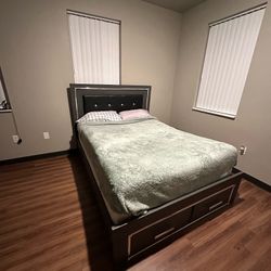 Lodanna Queen Panel Bed With 2 Storage Drawers 