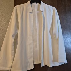 OFF WHITE JACKET SIZE 3XL BUT CUT  SMALL  NEW  ORIGINAL PRICE $65 