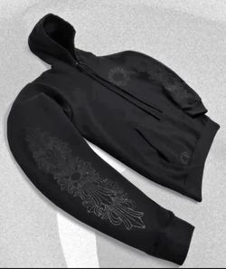 Chrome Hearts Black Floral Hoodie Size Medium