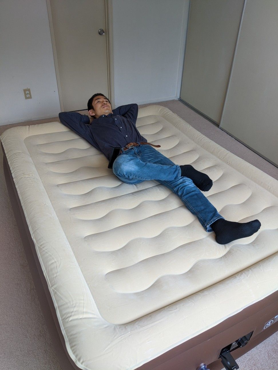 Amazon $99.99 / Brand new Air Mattress / Queen Size / Air Pump is included / good for camping, guest bed, etc