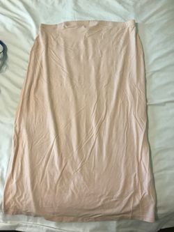 Ladies asos peach/pink size 18 jersey skirt elastic waist stretch