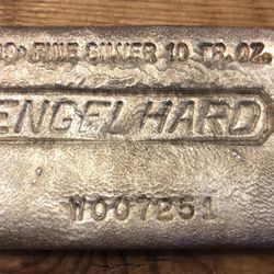 Engelhard 10oz Silver Bar 9th Series (collectible Bar. Price is spot + 50%)