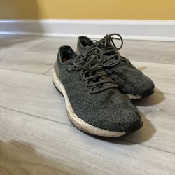 Adidas Pure Boost Green Shoes Mens 10 Trace Green Running Athletic Sneakers  