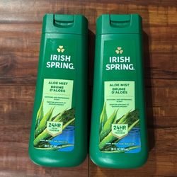 Irish Spring ALOE MIST 24 Hr Fresh Body Wash; Soothing And Refreshing Scent 20 oz (2 For $8)