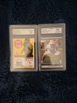 2 Cards Rc DeAndre Hopkins, T J WATT, GEM MINT 10 RC