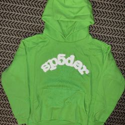 Spider Web Hoodie Slime green