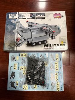 Pingao Blocks Military Transport Plane Building Set