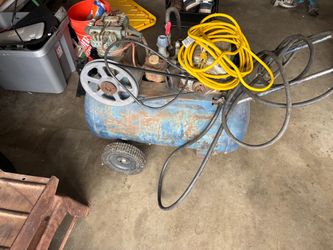 Vintage Portable Air Compressor with Wheels