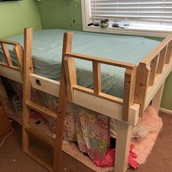 Hand Made Solid Wood Tall Twin Bed Frame