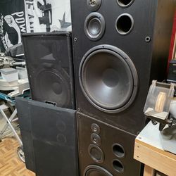 KLH 15" 4way loud speakers