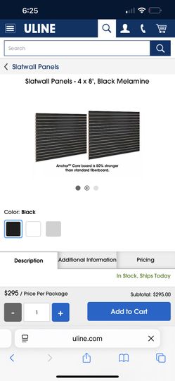 BLACK SLAT WALL 4X8 ONLY $65 Each !!!