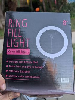 8” LED Ring Light w Tripod & Phone Holder – Tested Working