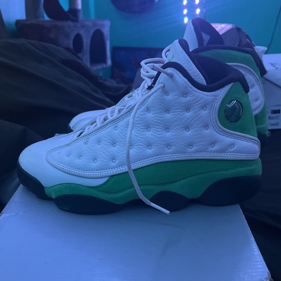 Green And White 13s Size 9.5 $80