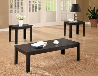 3 piece living room set with coffee table and two end tables