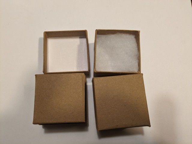 Small Cotton-filled Ring Boxes