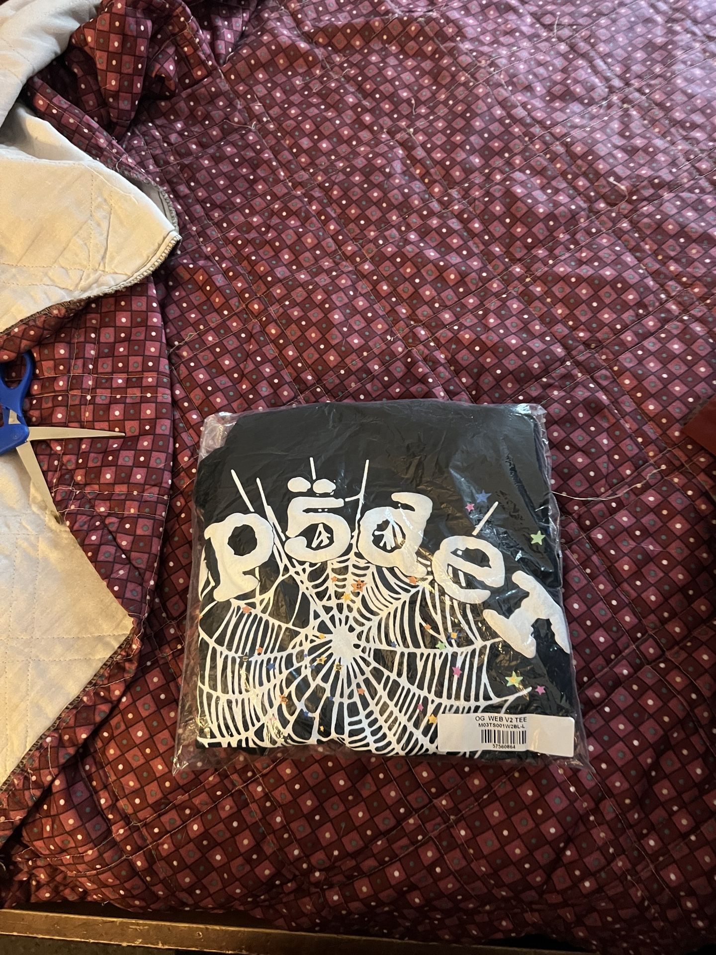 Spider OG Web Black Crew Tee large