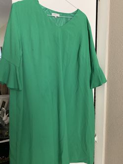 Antes Plus Green Spring Dress  2XL