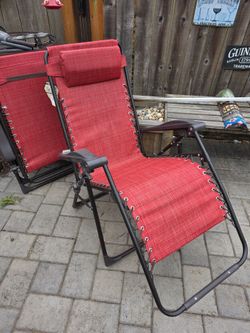Zero gravity outdoor chairs.