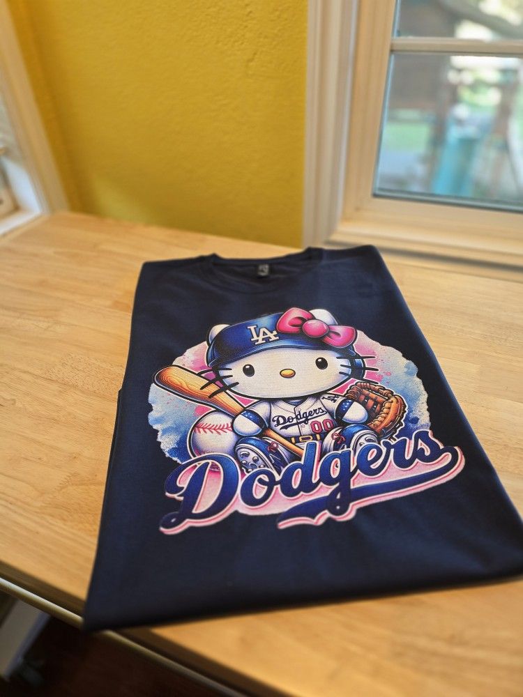 Dodgers Baseball Hellokitty Tee-shirt Xl