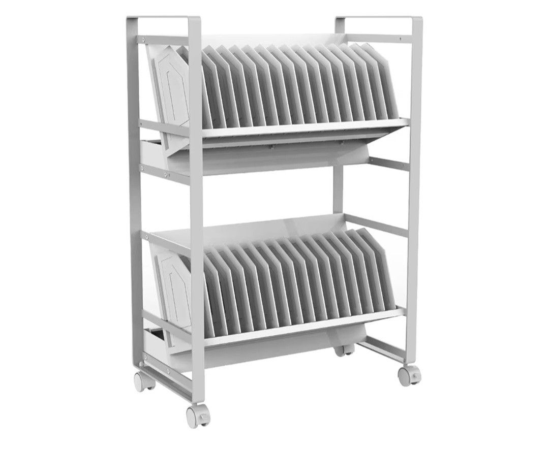  Charging Cart, Two-Shelf Tablet