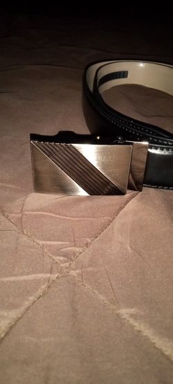 VERA PELLE 46" BLACK RATCHETING LEATHER DRESS BELT (MADE IN ITALY)