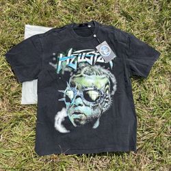 Hellstar Graphic T-Shirt Black – Face Print – Size M