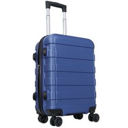 21" Expandable ABS Luggage Suitcase Trolley, Blue