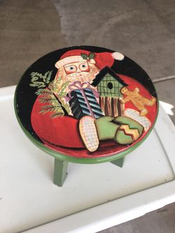 Small decorative Christmas stool