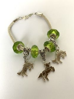 18k gold plated glass beads bracelet