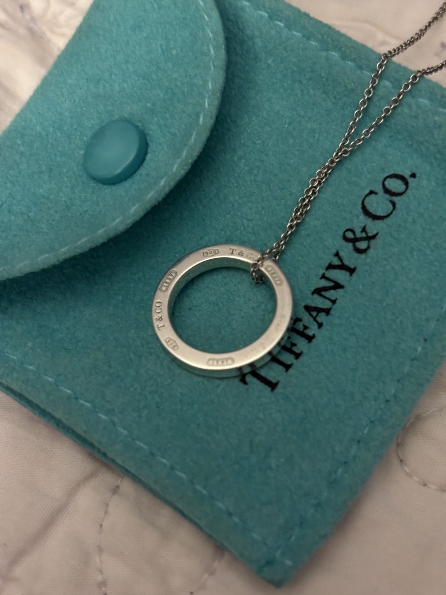 Tiffany & Co. Authentic Open Circle Sterling Necklace
