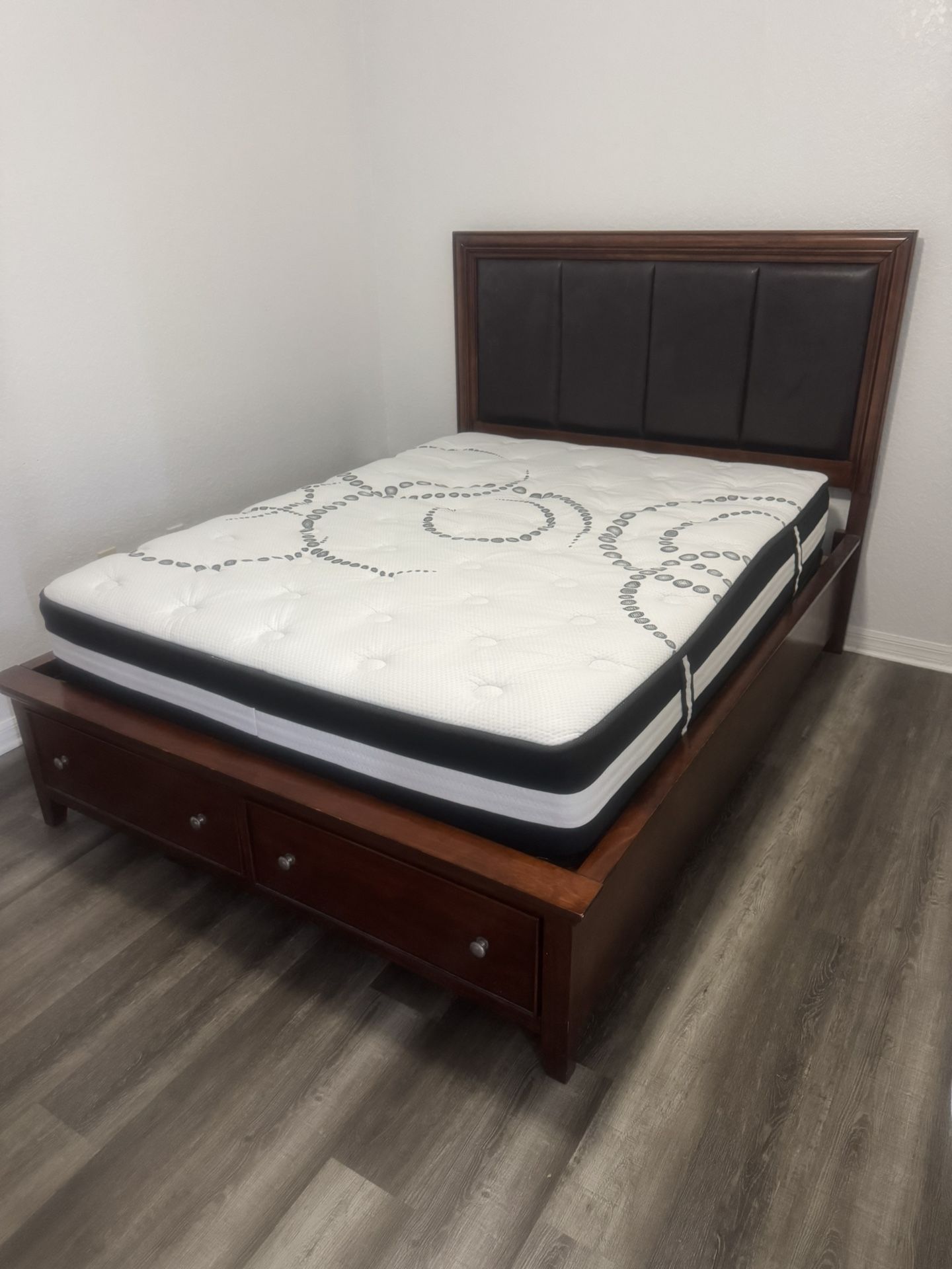 Bed-frame and Mattress.