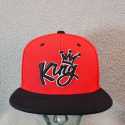 Ring of Fire Snapback Hat Red Black OS King Crown Bred