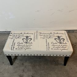 French Fabric Bench