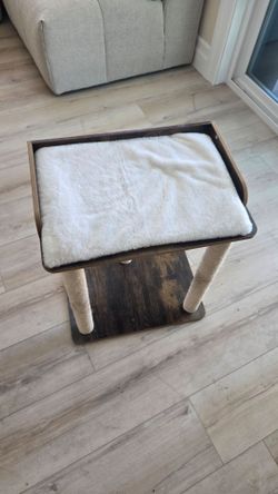 Modern Wood Cat Tree with Scratching Posts