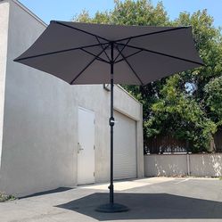 (New in box) $70 Outdoor Patio 10 FT Umbrella and 30lbs Base Stand Set, Beige/Red