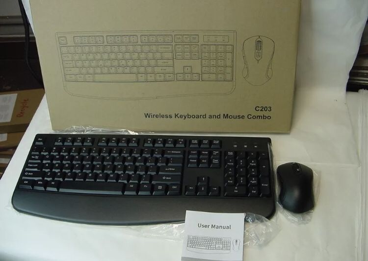 NEW - Wireless Keyboard & Mouse Combo C203