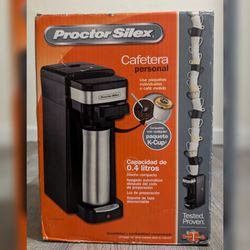 Proctor Silex Single Serve Coffee Maker - Brand New In Box (K-Cup & Grounds)