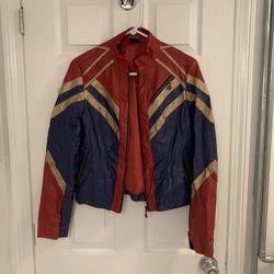 Captain Marvel Her Universe Leather Bike Jacket Womens M