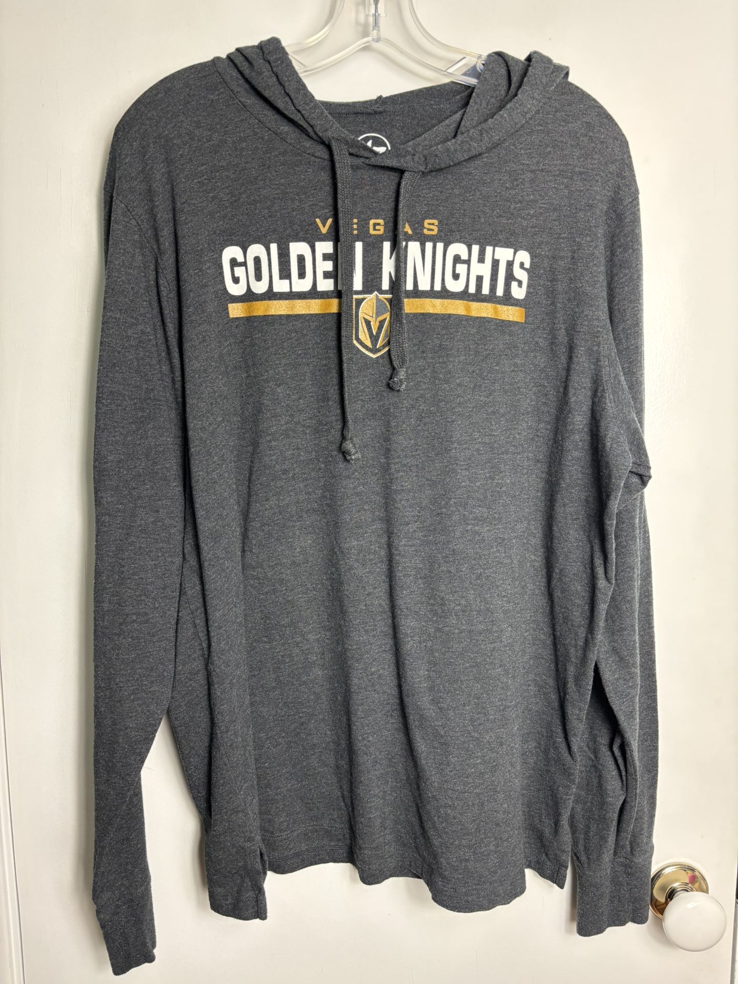 47 Brand Vegas Golden Knights Lightweight Hoodie Hooded Sweatshirt Size Large