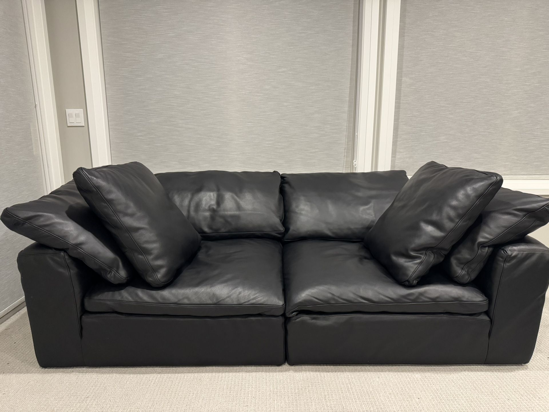 Resoration Hardware/ RH Cloud Sofa  Leather（deliver available