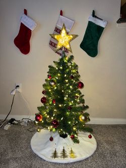3FT Pre-Lit Christmas Tree + Ornaments & Decorations Bundle