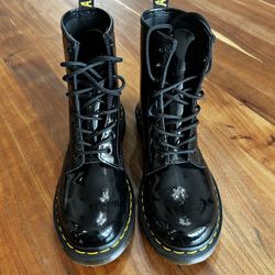 Dr. Martens 1460 Patent Leather Lace Up Boots Women's