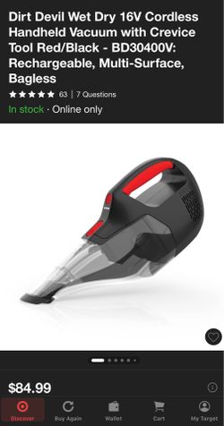 Dirt Devil Wet &Dry Cordless Hand Vacuum
