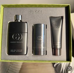 Gucci Guilty Pour Homme 3-Piece Gift Set – EDP 90ml + Deodorant + Shower Gel – SEALED