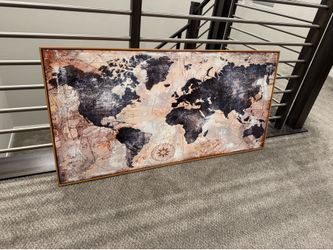 Framed World Map Wall Art