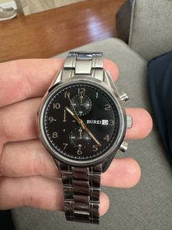 Burei Stainless Steel Chronograph Watch 41MM