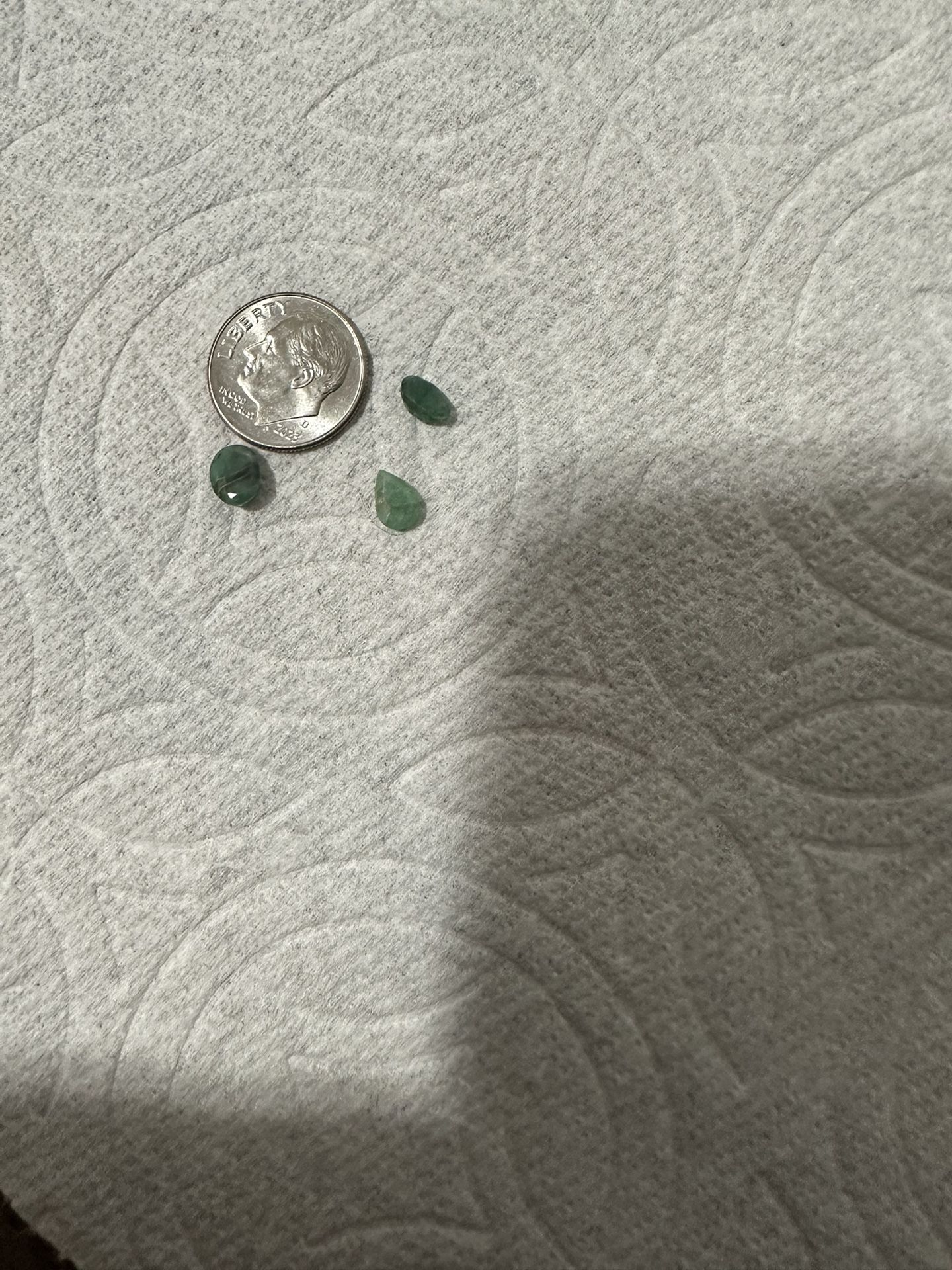 3 Different Authentic Green Emerald Gemstone
