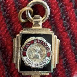 vintage Bay Shore High School key charm or pendant