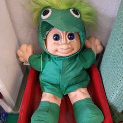 Vintage Troll Doll Frog 